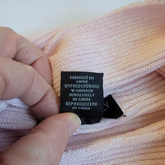 NWT Cynthia Rowley Active Pink Turtleneck Sweater Sweatshirt Ribbed Cowl Neck M - Picture 8 of 12